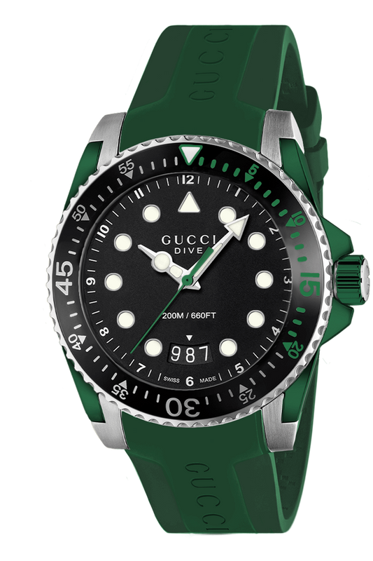 Gucci YA136310 Men's Dive Collection Dual Time/GMT Quartz Watch