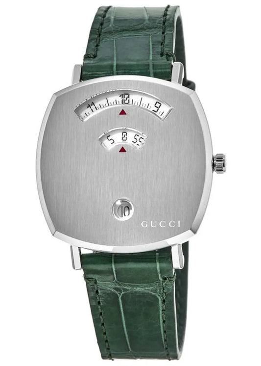 Women's Gucci YA157404 Grip Quartz Watch with Silver Dial