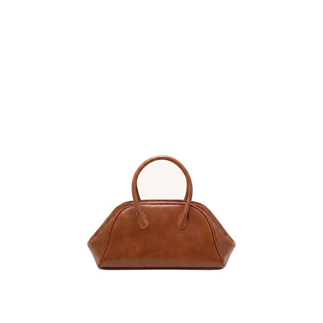 JW PEI Veda Vintage Finish Bowler Bag - Saddle Brown by JW PEI