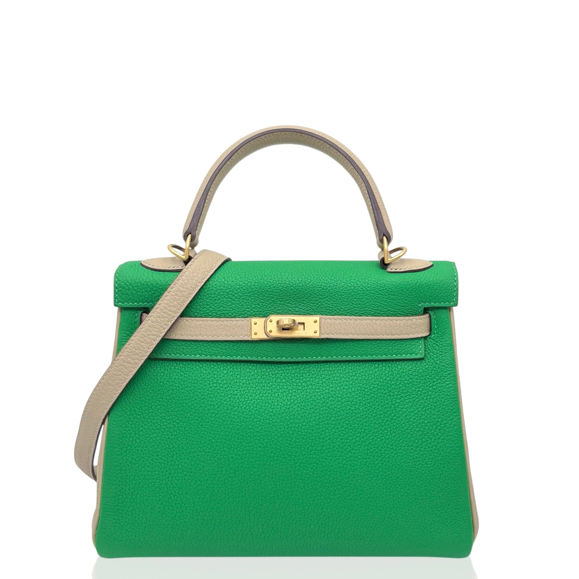 Hermès Horse Shoe Kelly 25 – Togo Leather 1K Bambou / S2 Trench - Zeuskicks