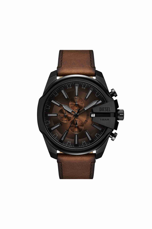Brown Mega Chief Slim brown leather watch