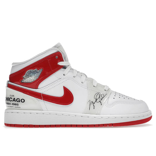 Air Jordan 1 Mid Ss White University Red